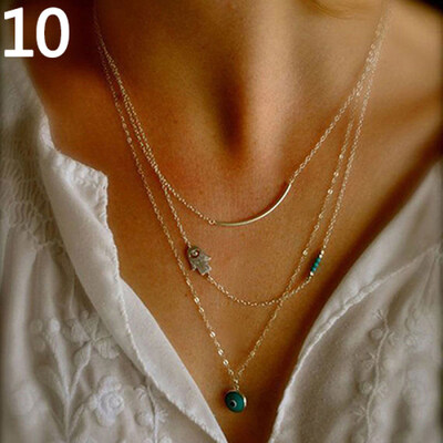 

Women Lady Fashion Multilayer Choker Pendant Necklace Xmas Gift Boho Jewelry
