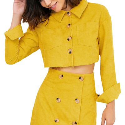 

Toponeto Womens Retro Button Bomber Jacket Casual Coat Outwear