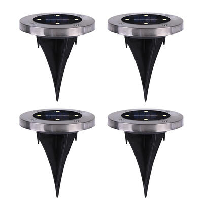 

4pcs 4LED Solar Powered Buried Ground Lights Outdoor Garden Decking Lamps