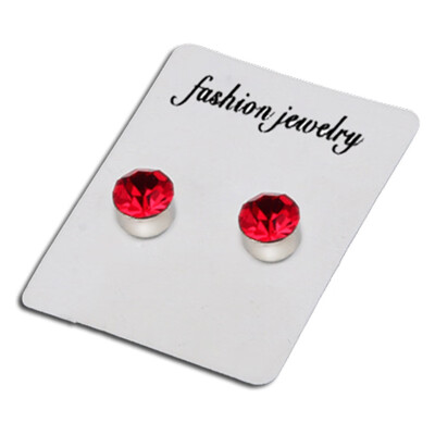 

Color Rhinestone Stud Earrings Magnet Earrings Universal Sexy Earless Magnet Stud Earrings for Men Women No Pierced Hole