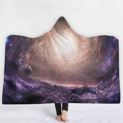 

Toponeto Cosmic Planet Series Plush Hooded Blanket Lichens Hooded Blanket 150x200cm