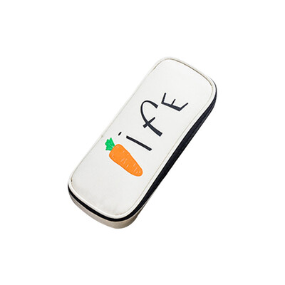 

Toponeto Vegetarianism Canvas Large Capacity Pencil Case For Kids Girls Gift Office School