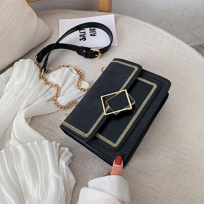 

Ins net red leisure bag chain frosted small square bag new 2019 fashion womens shoulder bag Messenger bag