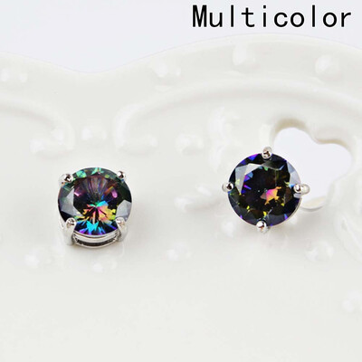 

White Gold Filled Zircon Women Stud Earring Jewelry Wedding Colors Crystal Good