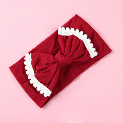 

〖Follure〗Wide Nylon Bow Ribbon with Pompom Knot Bow Nylon Head  Plus