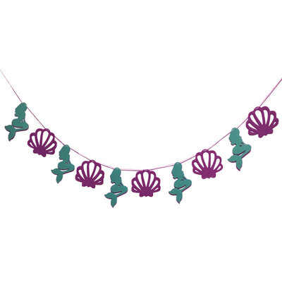 

Seashell Mermaid Garland Bunting Banner Hanging Ornament Birthday Party Decor