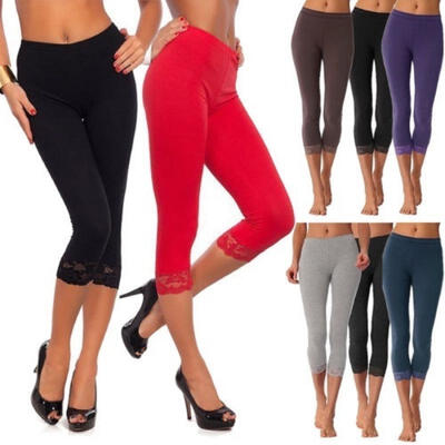 

Womens 34 Length Leggings Capri Cropped Summer 100 Genuine Cotton High Quality