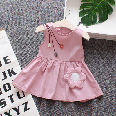 

Toddler Kid Baby Girl Short Sleeve Casual Flower Princess Dress Sundress Clothes