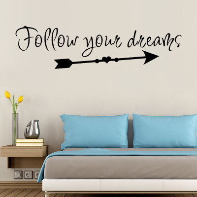 

〖Follure〗Follow Your Dreams Removable Art Vinyl Mural Home Room Decor Wall Stickers