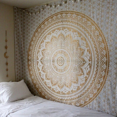 

Gradient Mandala Digital Printed Wall Polyester Tapestry Home Living Room Decoration Outdoor Picnic