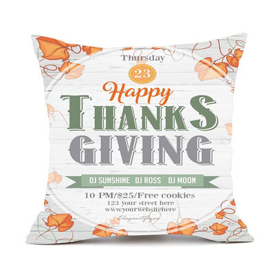 

Tailored Thanksgiving Square Cover Decor Pillow Case Sofa Waist Throw Cushion Cover
