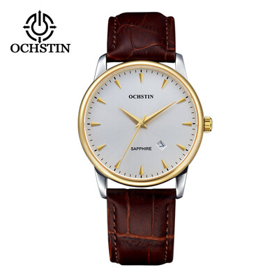 

Augustus OCHSTIN double movement imported movement leather waterproof mens quartz watch mens watch