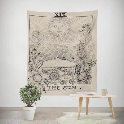 

Toponeto Star Sun Moon Peach Skin Velvet Print Tapestry Blanket Towel Yoga Mat