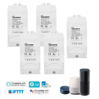 

5PCS Sonoff Pow R2 ITEAD Smart Wifi Switch Wireless ONOff Controller With Real Time Power Consumption Measurement 15A3500W Smart