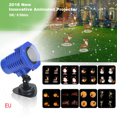 

〖Follure〗Rotating Projection Led Lights 8PCS Pattern Lens Festive Atmosphere Decoration