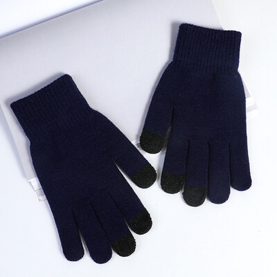 

2019 Winter Gloves Women Men Unisex Knitted Warm Mittens Call Talking &Touch Screen Glove Mittens