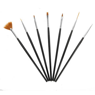 

Greensen 7PcsSet Nail Art Pen Brush DIY Drawing Painting Black Handle Decoration Tool Kit