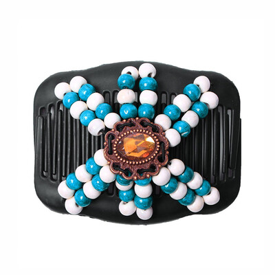 

〖Follure〗Women Magic Acrylic Vintage Hair Comb Double Clips Wooden Hair Slide