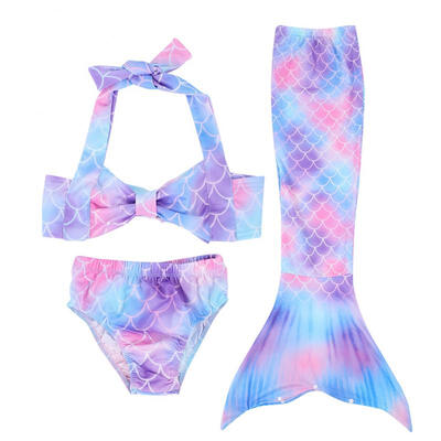 

Greensen 3pcs Kids Girls Swimsuit Bikini Set with Fish Tail Sea-maid Swimming Costumes