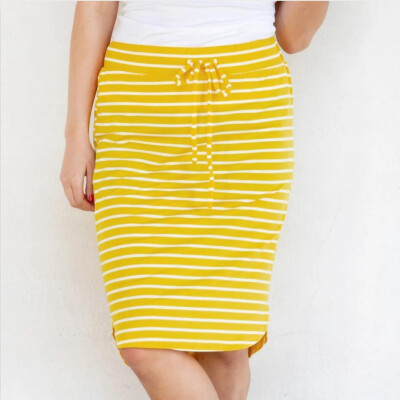 

Roseonmyhand Women Sexy Fashion Hight Waist Stripe Skirt Summer Elastic Short Skirt