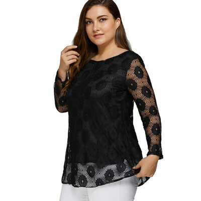 

Flower Print Floral Pattern Tie Lace Up Womens Shirt Female Tops Tee Tunic Shirts Plus Size  5XL Loose Casual Clothing
