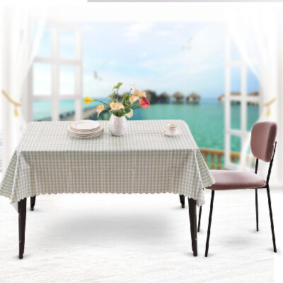 

Tablecloth Plaid Pattern Table Cover PVC Dust-Proof Water-proof for Kitchen Dinning Tabletop Decoration