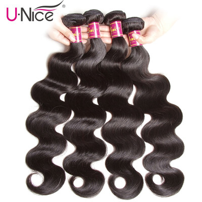 

UNice Hair Malaysian Virgin Human Hair Extensions Body Wave 4 Bundles