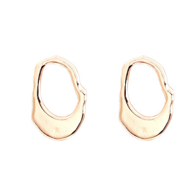 

Alloy Stud Earrings Golden 40x25mm