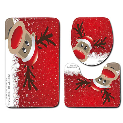 

Gobestart 3pcs Non-Slip Bath Mat Bathroom Kitchen Carpet Doormats Decor