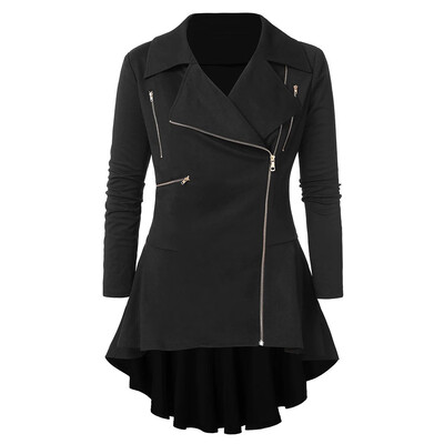 

Toponeto Womens Ladies Cardigan Solid Long Sleeve Zipper Coat Outerwear Trench Coat