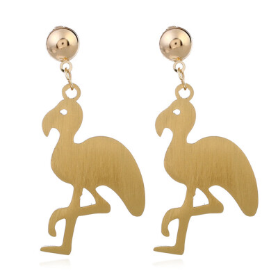 

Wholesale New Cute Bird Ear Stud Tiny Flamingo Earrings Mix Color Lots Fashion Jewelry For Women Gift