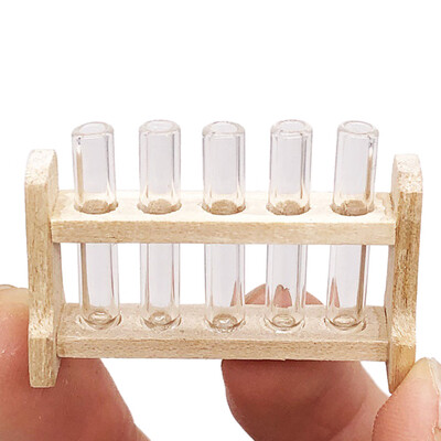 

YIWULA112 Dollhouse Miniature Laboratory Test Tube Rack Set for Living Room Decor