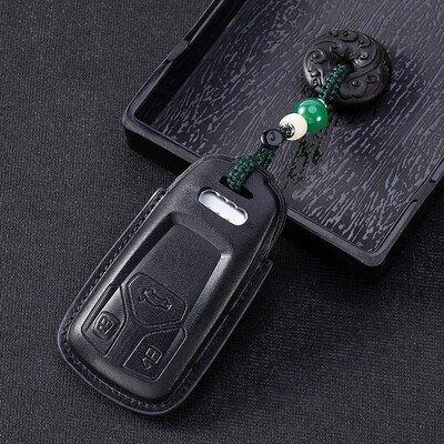 

Suitable for Audi A4L car key case Q5L A5 Q7 key case TTS high grade leather key chain