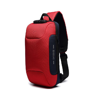 

Men Outdoor Shoulder Bag Water-Resistant Oxford Cloth Chest Pack Fashion Burglarproof Chest Bag