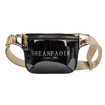 

Bright Leather Shoulder Bags Women Children Zip Waist Chest Crossbody Bag