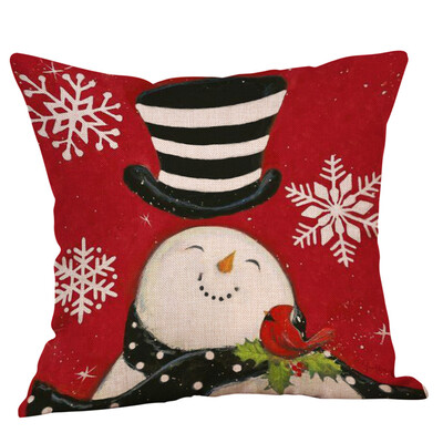 

Tailored Merry Christmas Pillow Cases Cotton Linen Sofa Cushion Cover Home Decor
