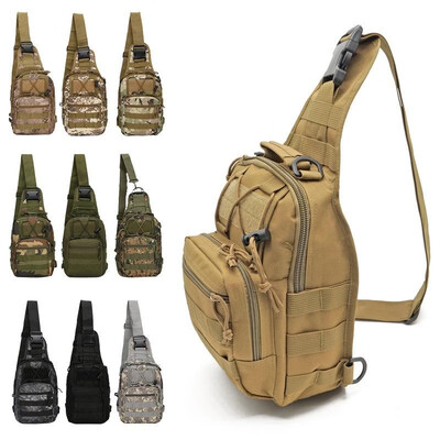 

Outdoor sports riding chest bag shoulder bag large-capacity sports chest bag tactical shoulder bag tactical bag Black