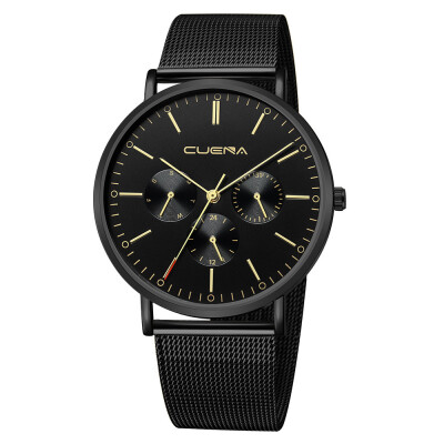 

Gobestart Fashion Mens Watch Slim Mesh Steel Waterproof Minimalist Wrist Watches