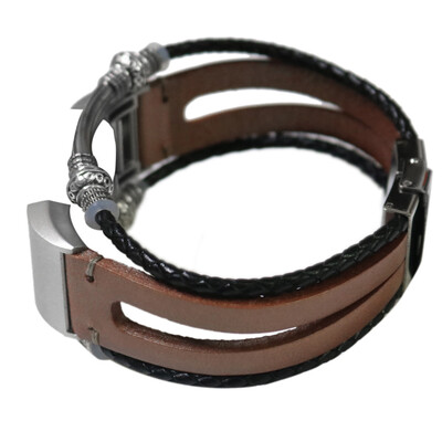 

〖Follure〗Replacement Leather Wristband Band Strap Bracelet For Fitbit Charge 2 BK