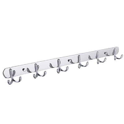 

Hook Rack Coat Towel Clothes Hanger Hook Rack Wall Mount Heavy Duty Stainless Steel Hook Rack Rail for Bathroom Kitchen Bedroom