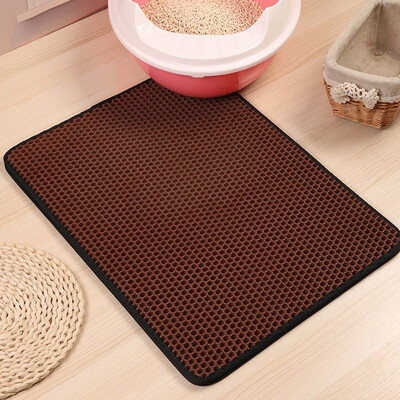 

Cat Litter Tray Mat Large Eva Two Layers Kitten Scatter Control Floor Pretty New