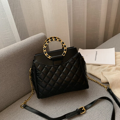 

Womens bag Europe&the United States tide fashion rhombic chain generous bag wild handbag shoulder slung tide bag