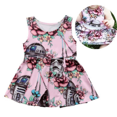 

Newborn Toddler Baby Girl Star Wars Party Pageant Tutu Dress Sundress Clothes