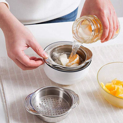 

Stainless Steel Food Can Strainer Sieve Tuna Press Lids Oil Drainer Remover