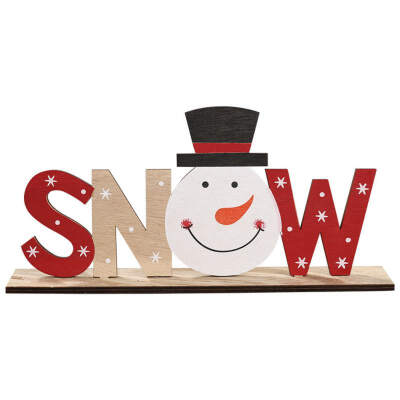 

Wooden Letters Sign Santa Claus Snowman Snowflakes Christmas navidad Party Home Decorations Xmas Gift