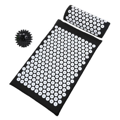 

Acupressure Mat with Pillow & Ball Set for Relieving Stress Back & Neck Pain Health Care Yoga Mat Acupuncture Massage Mat Pillow B
