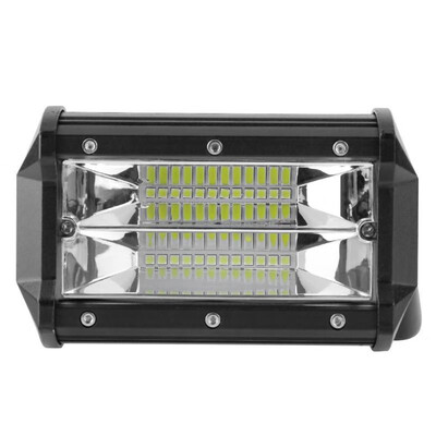 

72W 6500K 24LED Work Light Bar 6000LM 12V 5in Super Bright Spotlight Lamp