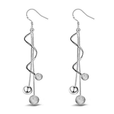 

Women Girls Earrings Long Dangle Hook Earrings Fringe Retro Two Chain Ear Pendants Jewelry Accessories