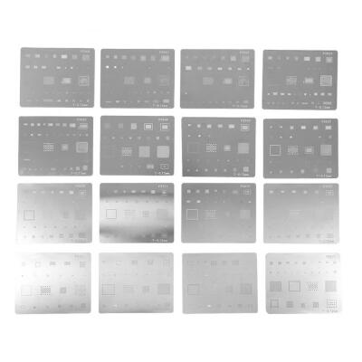 

Greensen 16pcs IC Chip BGA Reballing Stencil Kits Set Solder Template for iPhone