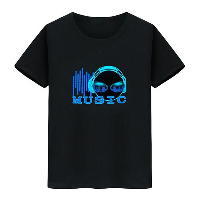 

LED T-shirt Voice-activated Flash for Man&Woman Party Rock Disco Night Club